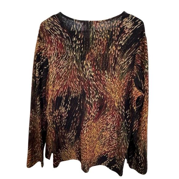 Dress Barn Layered Top Gold Black Metallic Long Sleeve Womens 14/16 Career Work - Picture 3 of 11